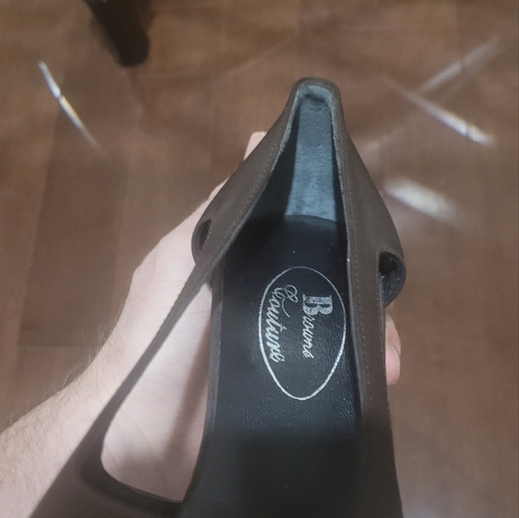 Browns Couture Block Heel Cut Out Shoed New Size 37 - Picture 9 of 9